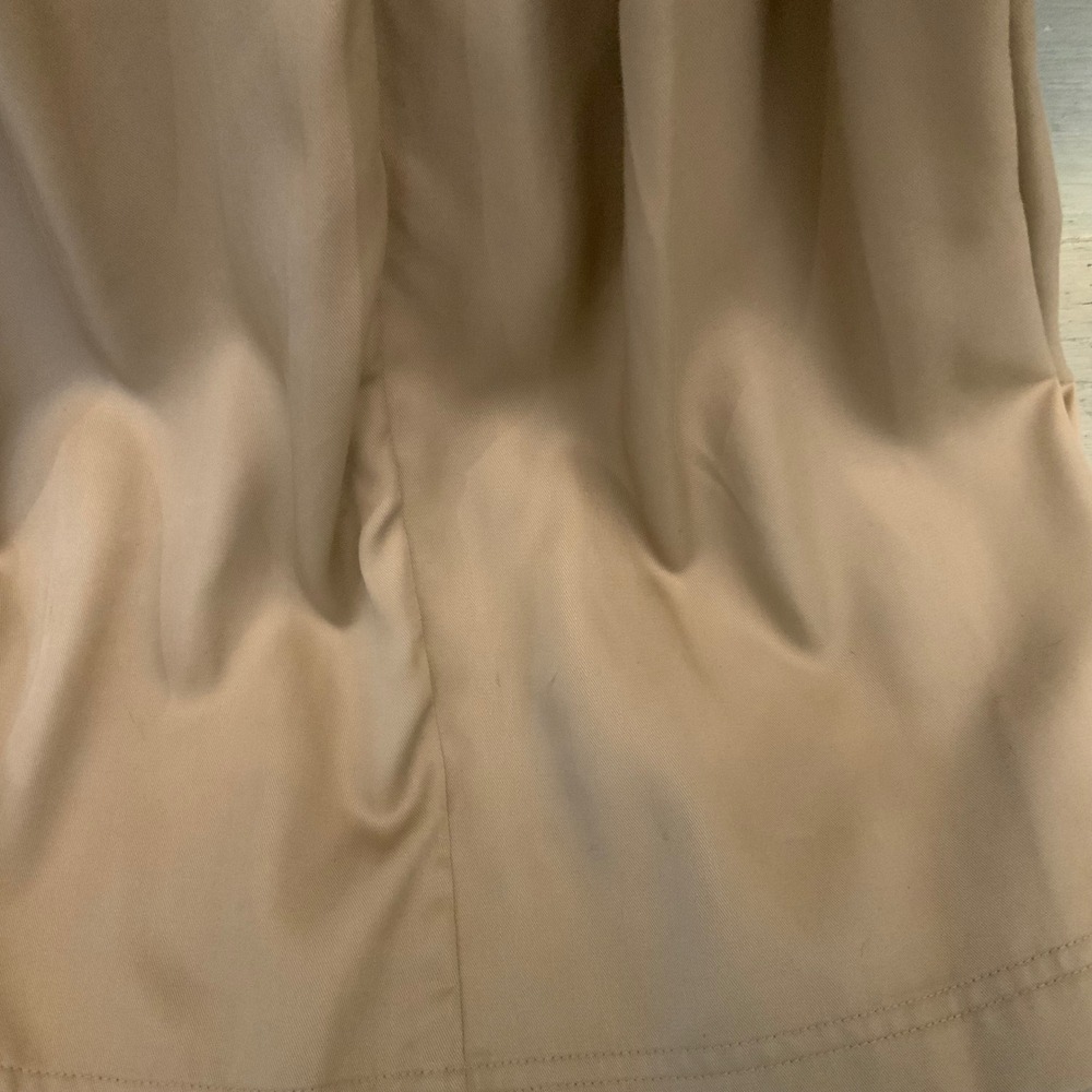 a New Day Tan Lightweight Tie Waist Short Trench Coat Jacket Size Large GC - Picture 6 of 8
